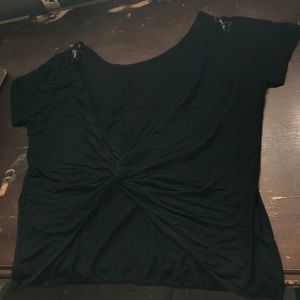 Cross back/off shoulder tee